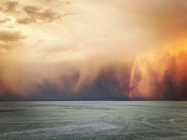 Desert sandstorm rainbow. print