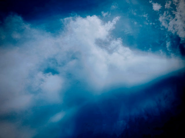 Unicorn in the clouds, print