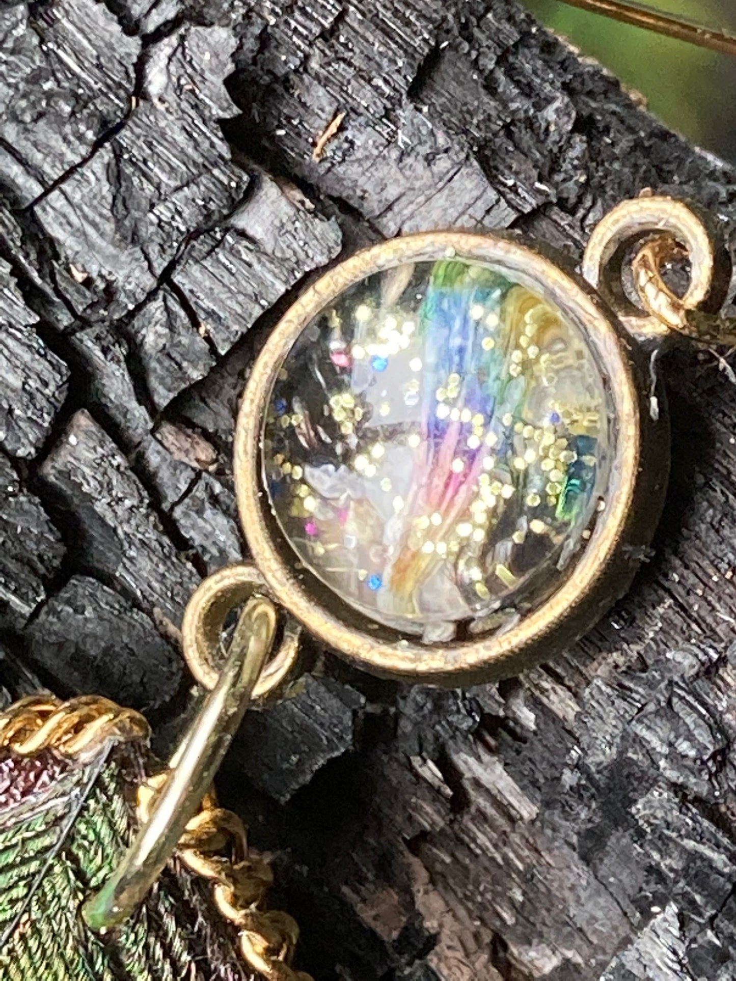 Individual Peacock double sided earring