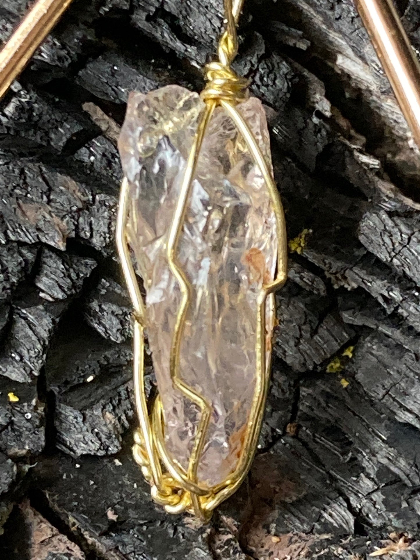 Gold Diamond shaped Earrings with Northern California Diamonds