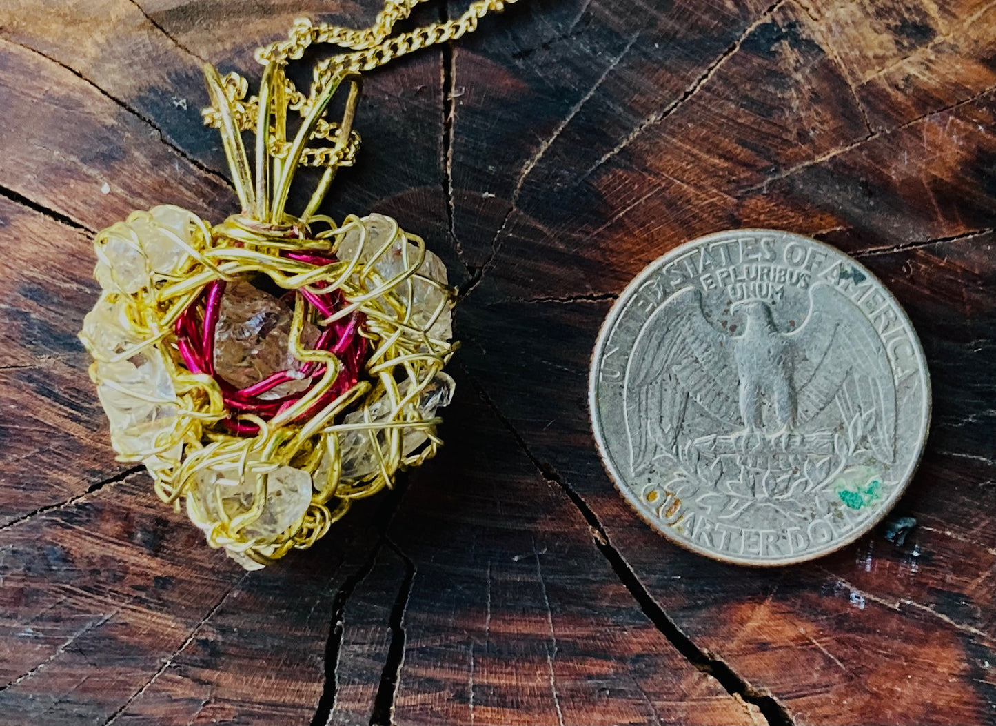 Ravens Diamond Heart pendant neclace