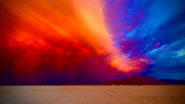 Sunset sandstorm, print